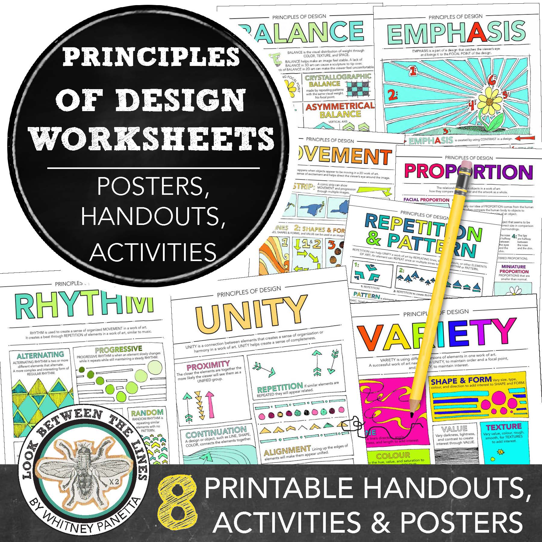Principles of Design Worksheet PDF for Kids | Twinkl USA - Worksheets