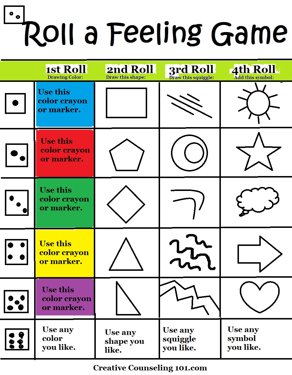 art therapy free printable
