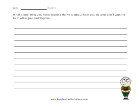 art worksheet 6th grade reading and writing about