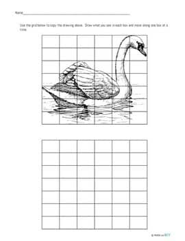 Grid Drawing Worksheets - Art Sub Plans - Middle School - High School  Lesson | Inside Out Art Teacher