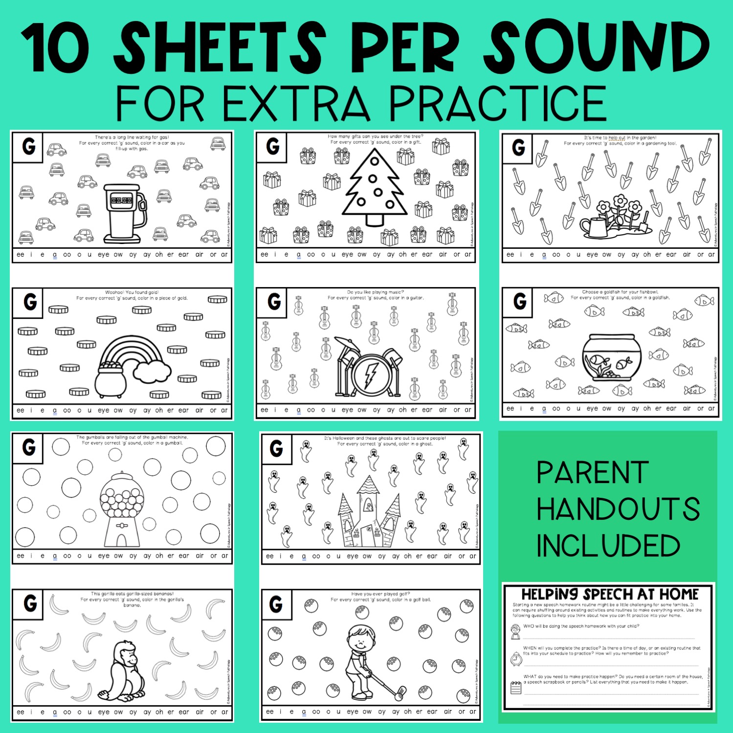 Articulation in Isolation Worksheets - BUNDLE - Adventures in ...