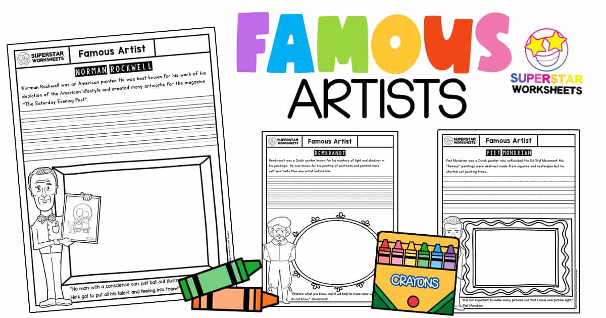 Famous Artist Worksheets -Worksheets Library