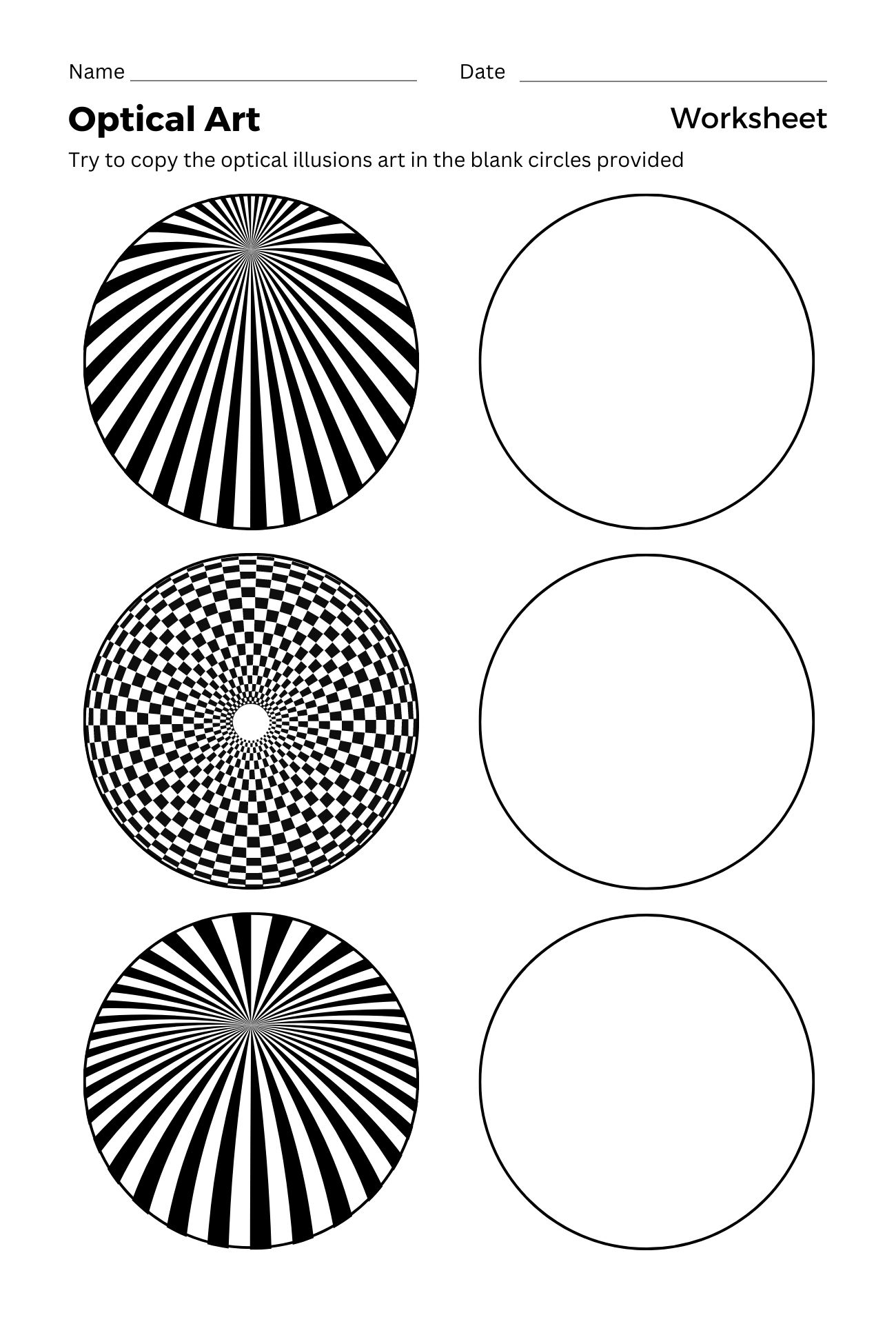 artist worksheet printable