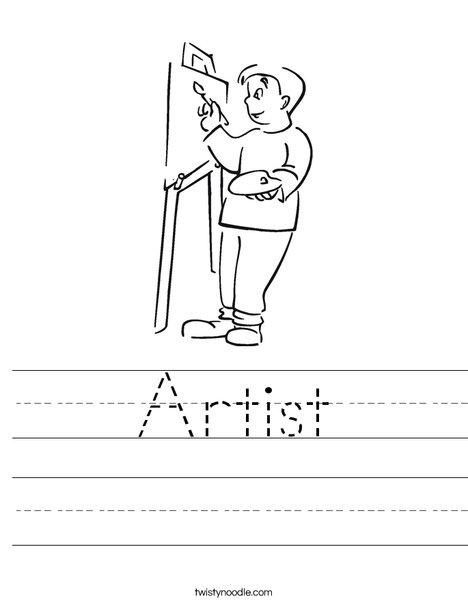 artist worksheet printable