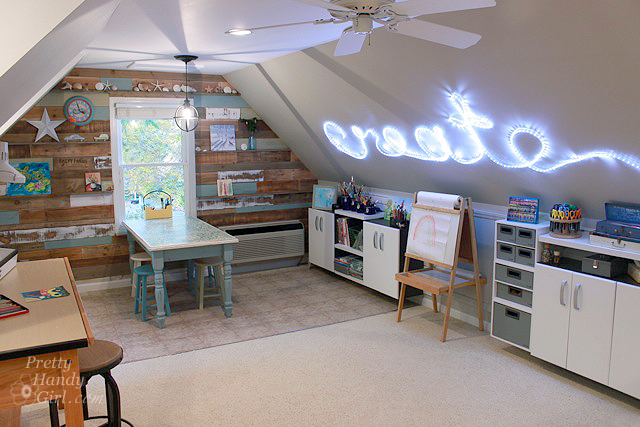 Art and Craft Studio using Flow Wall Reveal - Pretty Handy Girl