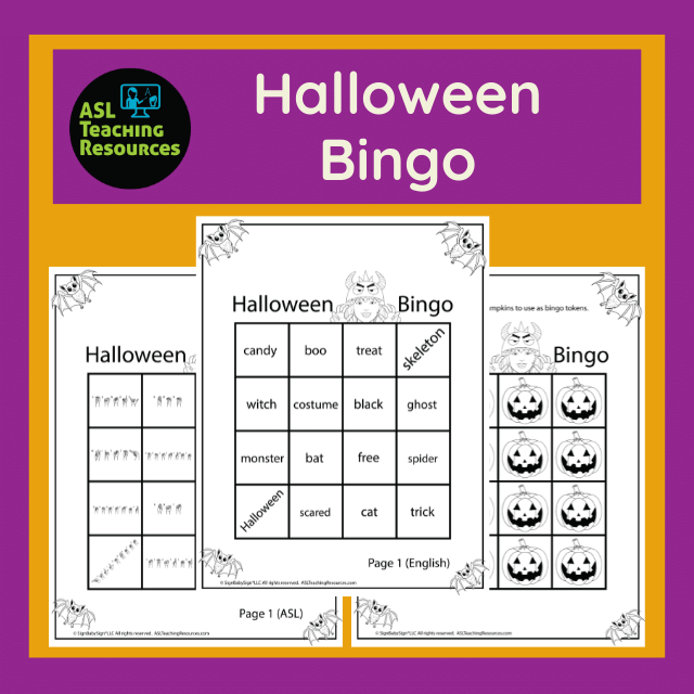 asl printable bingo cards