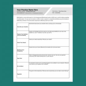 DEARMAN Assertive Communication Worksheet PDF -