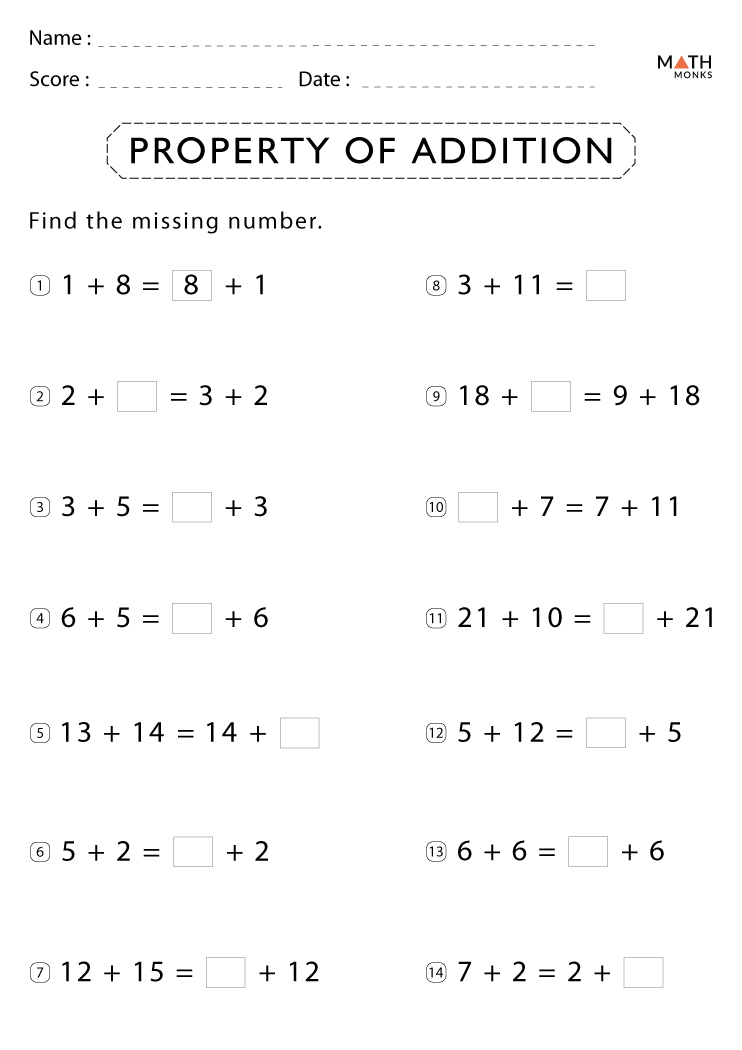 associative property addition worksheet 3rd grade