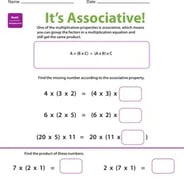 Printable Associative Property of Multiplication Worksheets ...