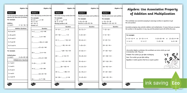 associative property in algebra
