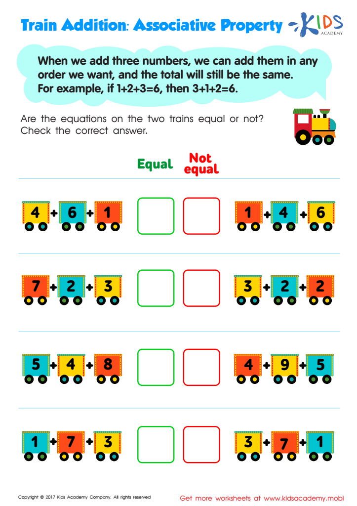 associative property worksheet
