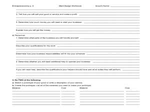 Merit Badge Lesson Plans &  Worksheets Reviewed by Teachers