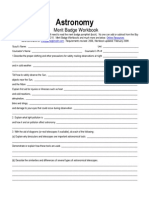 Astronomy: Merit Badge Workbook | PDF | Astronomy | Moon