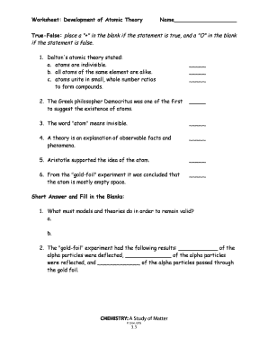 Atomic Structure Worksheet: Complete with ease | airSlate SignNow