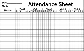 584+ Free Templates for Attendance sheet | PosterMyWall