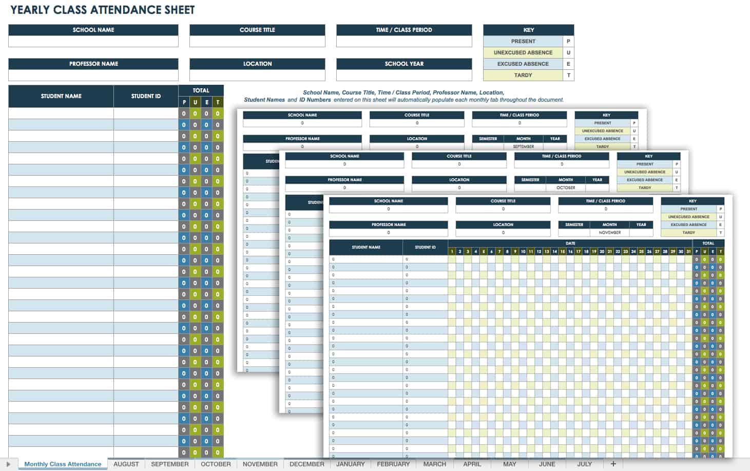 Free Attendance Spreadsheets and Templates | Smartsheet