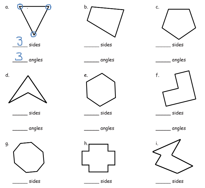 attributes of shapes worksheet