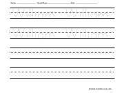 Free Printable Name Writing Worksheets