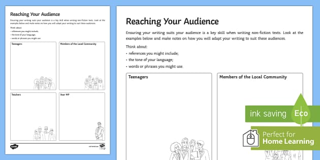 audience worksheet