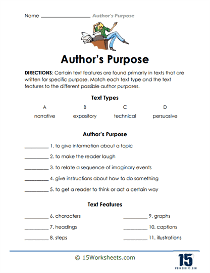 Authors Purpose Worksheets - 15 Worksheets Library