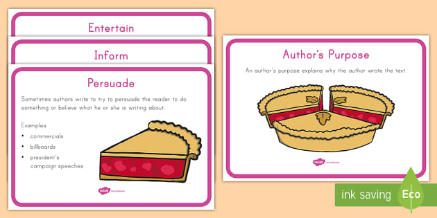 Authors Purpose P.I.E Posters (teacher made) - Twinkl