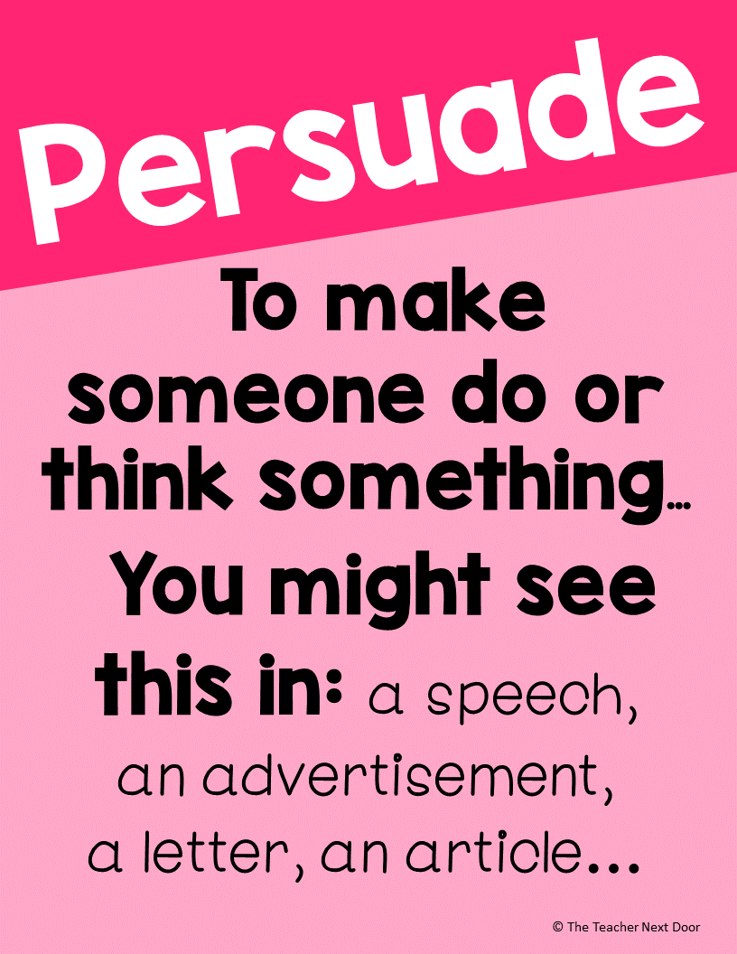 FREE Authors Purpose Posters in Print and Digital for 2nd - 5th ...