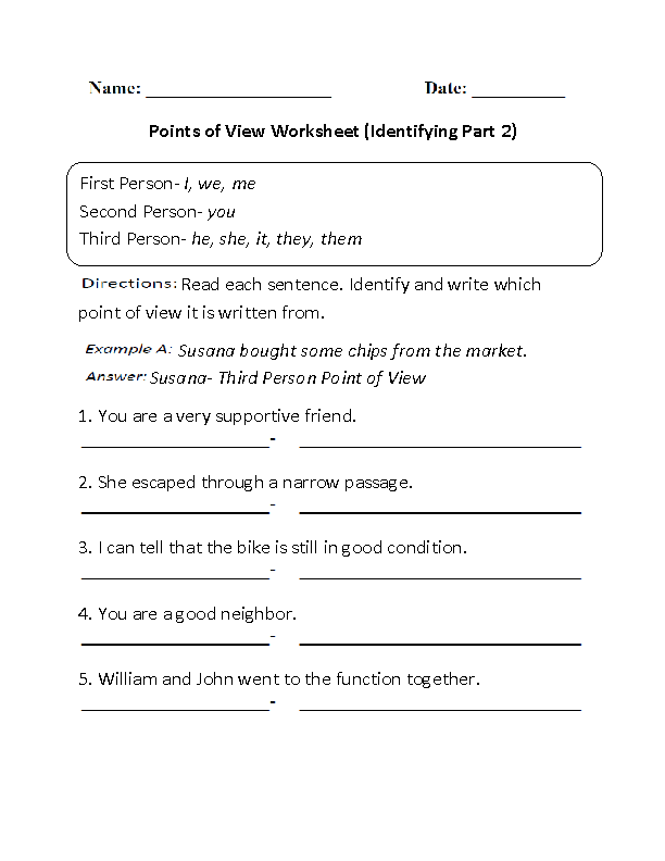 author s viewpoint worksheet