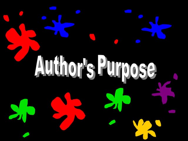 Authors Purpose ppt | PPT