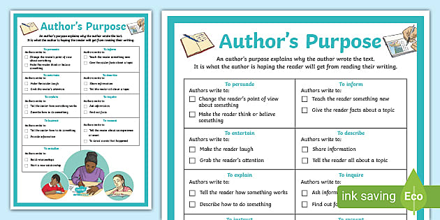 Authors Purpose PowerPoint - Years 3-6 - English - Twinkl