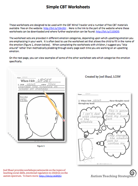 autism anxiety worksheet