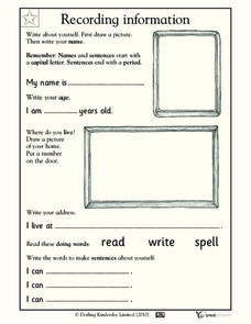 Writing Autobiography Worksheet Free - Birth worksheet family ...