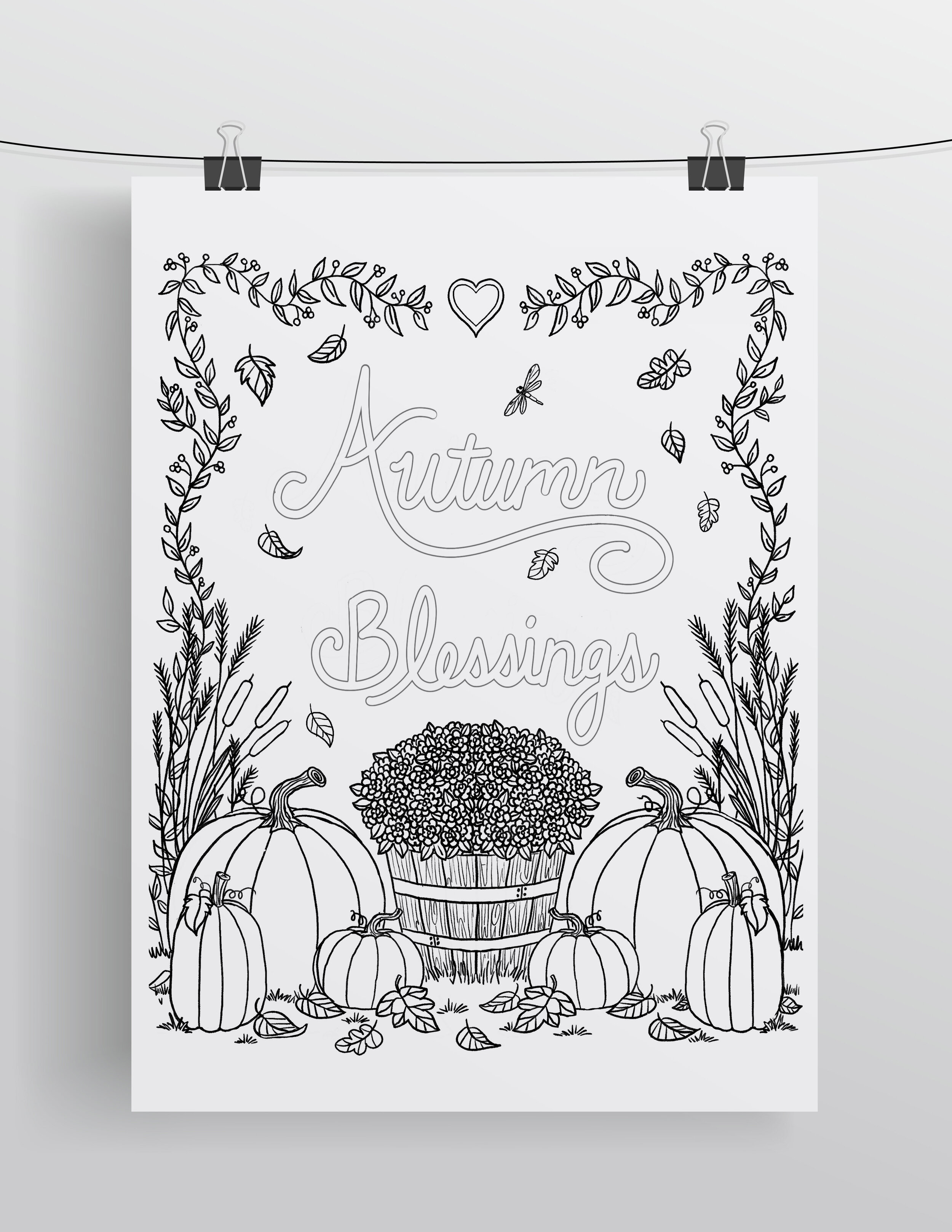 Mommy &  Me Autumn Coloring Pages, Free Download — Lisa M. Griffin ...