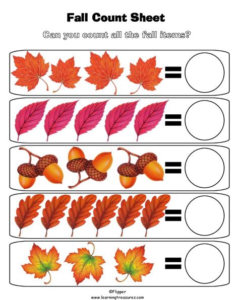 Fall Kindergarten Math Worksheets