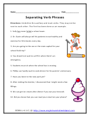 auxiliary verb worksheet