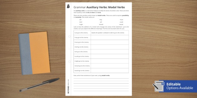 Modal Verbs Worksheet PDF | English | Beyond (teacher made)