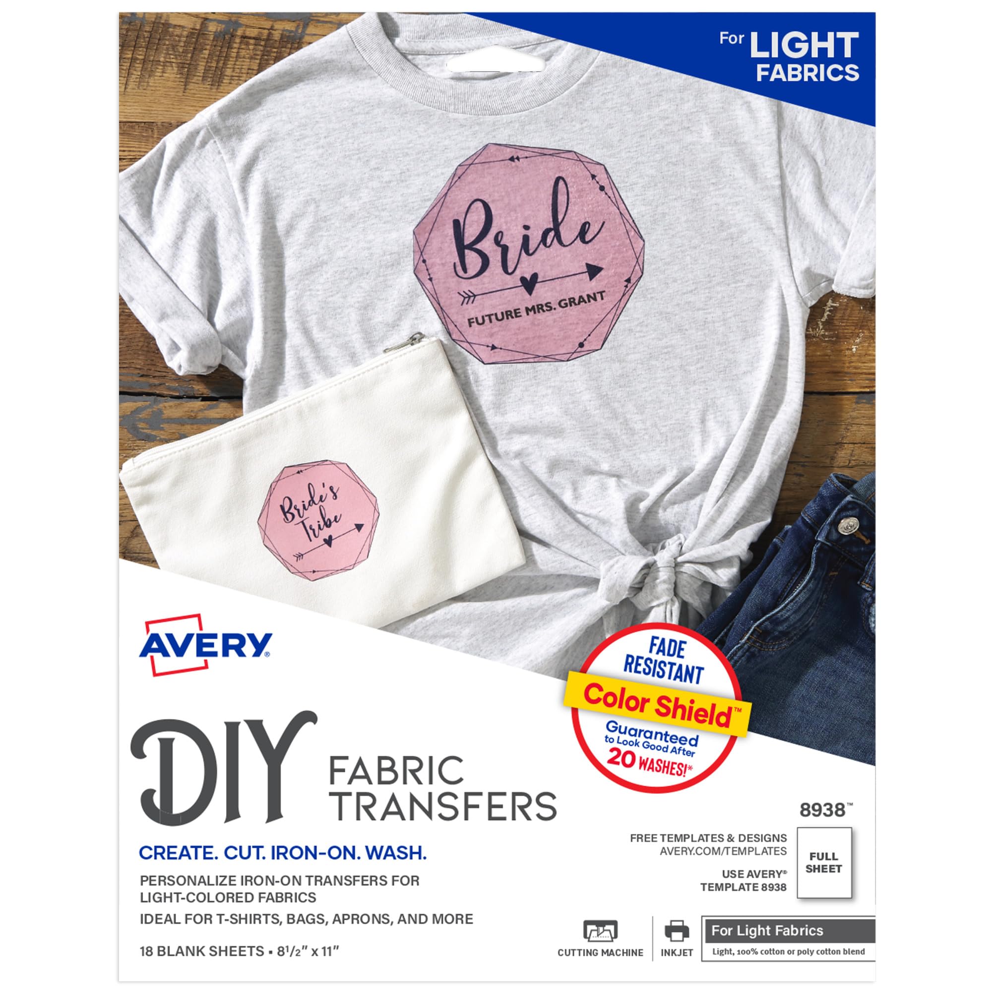 avery inkjet iron on transfer paper