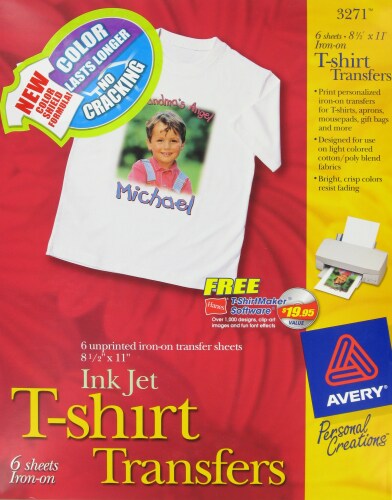 avery inkjet iron on transfer paper