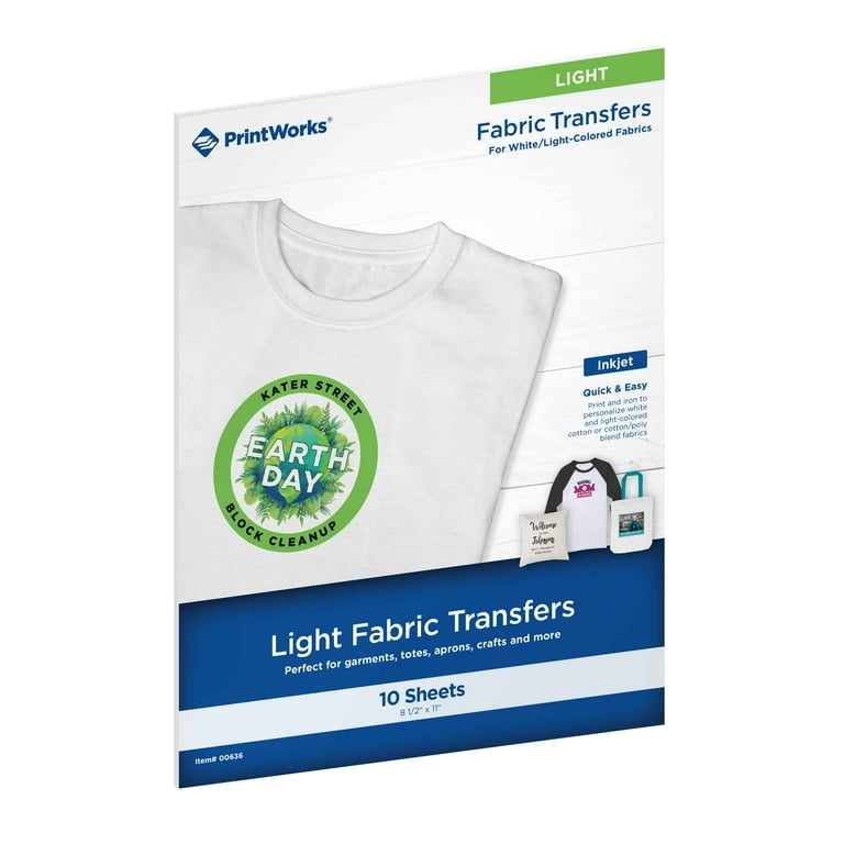 Fabric Transfer for Light Colours, 8 Sheets | Party City