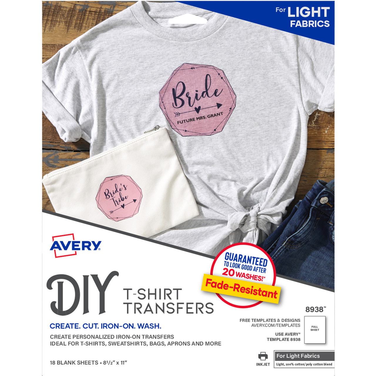 avery inkjet iron on transfer paper