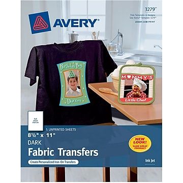 avery inkjet iron on transfer paper