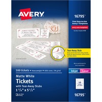 Avery& reg; Perforated Raffle Tickets With Tear-away Stubs - 2 ...