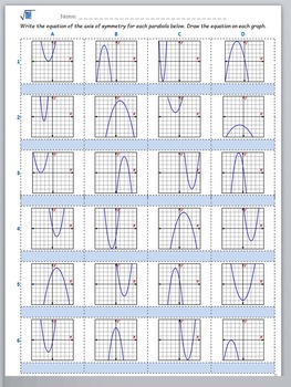 axis of symmetry worksheet