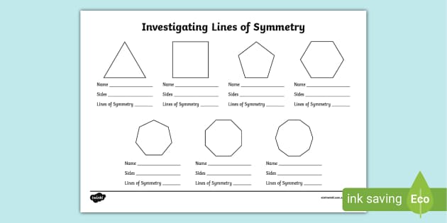 axis of symmetry worksheet
