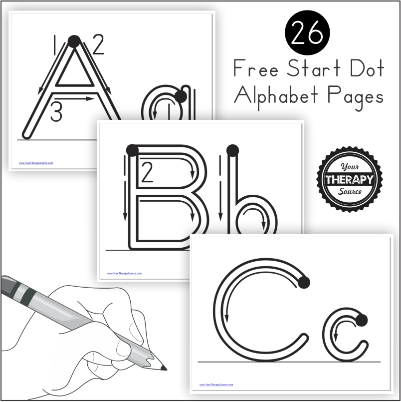 Alphabet Handwriting Practice PDF Freebie with Start Dots and ...