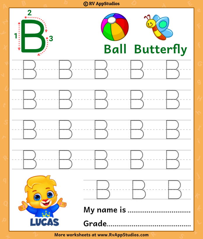 Free Cursive B Worksheet (Writing for Kids) | Mrs. Merry