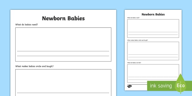 Newborn Babies Worksheet (teacher made) 