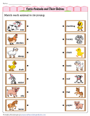 baby animals and their mothers worksheet