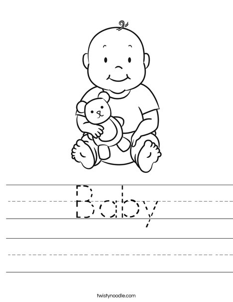 Baby Worksheet - Twisty Noodle