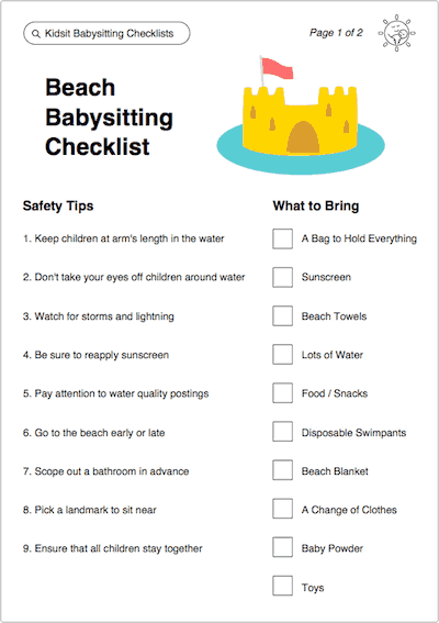 Babysitter Information Printable - Moms Printables