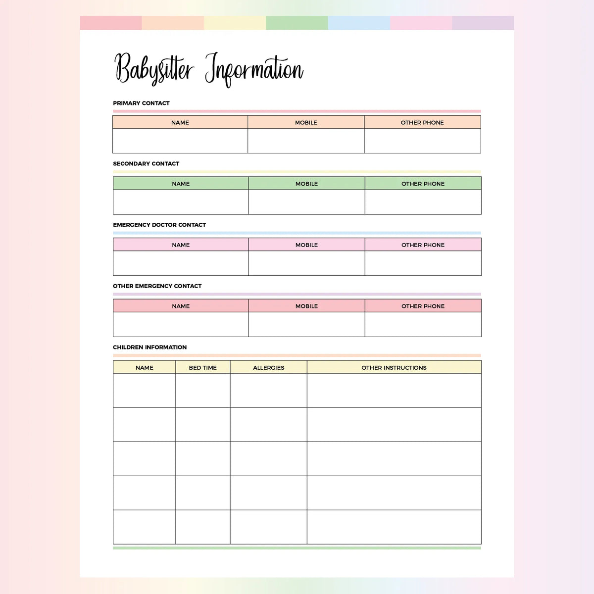 The Babysitter Reading Comprehension Worksheet  